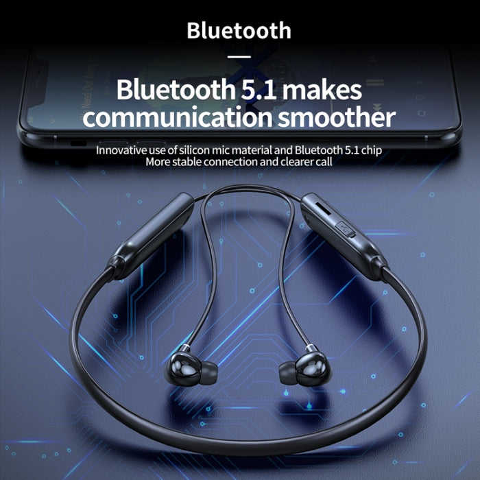 M60 8D Sonido envolvente Inalámbrico Montado en el cuello 5.1 Auricular Bluetooth Compatible con tarjeta TF Modo MP3