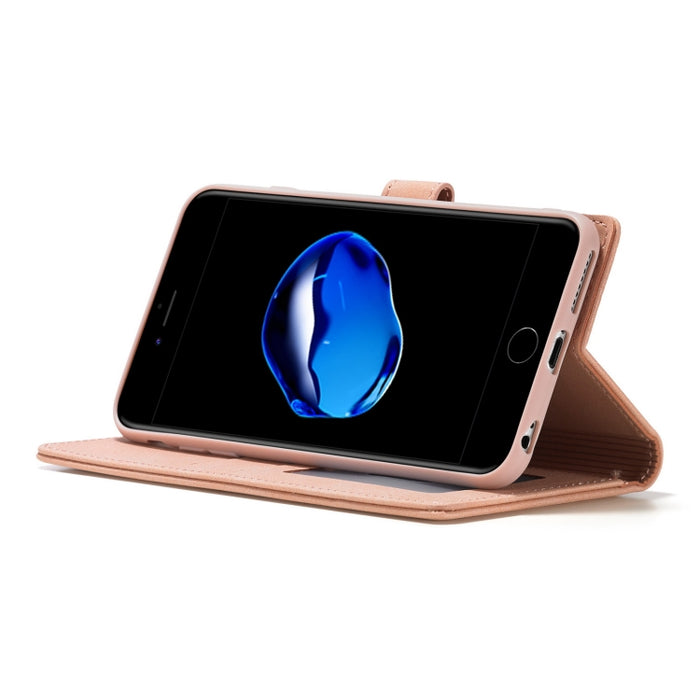 Forwenw F1 Series Matte Strong Magnetism Funda de cuero con tapa horizontal con soporte y ranuras para tarjetas y billetera y marco de fotos