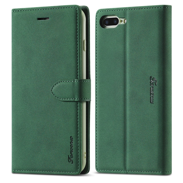Forwenw F1 Series Matte Strong Magnetism Funda de cuero con tapa horizontal con soporte y ranuras para tarjetas y billetera y marco de fotos