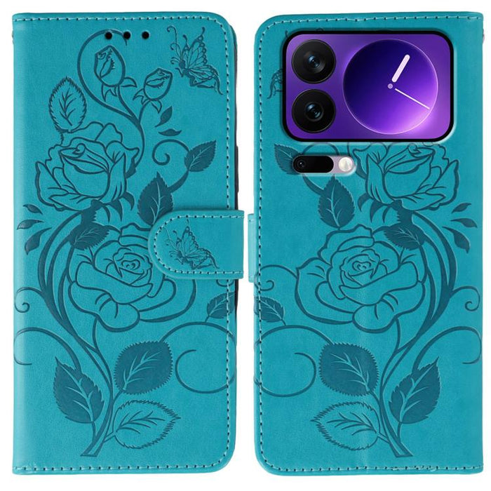 Funda de teléfono de piel con relieve de mariposa rosa, For Xiaomi 17 Pro, For Xiaomi 17, For Xiaomi 15T Pro 5G, For Xiaomi 15T 5G