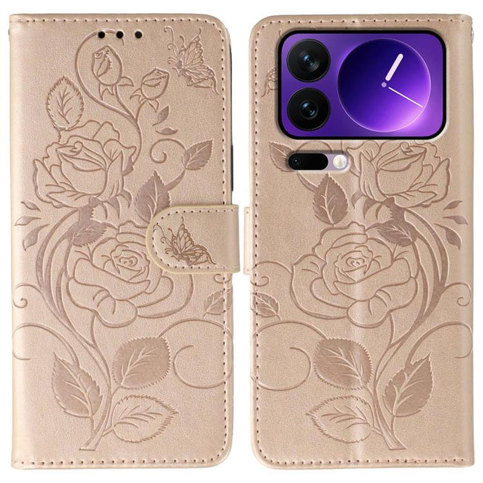 Funda de teléfono de piel con relieve de mariposa rosa, For Xiaomi 17 Pro, For Xiaomi 17, For Xiaomi 15T Pro 5G, For Xiaomi 15T 5G