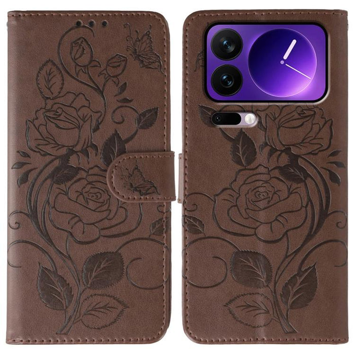 Funda de teléfono de piel con relieve de mariposa rosa, For Xiaomi 17 Pro, For Xiaomi 17, For Xiaomi 15T Pro 5G, For Xiaomi 15T 5G