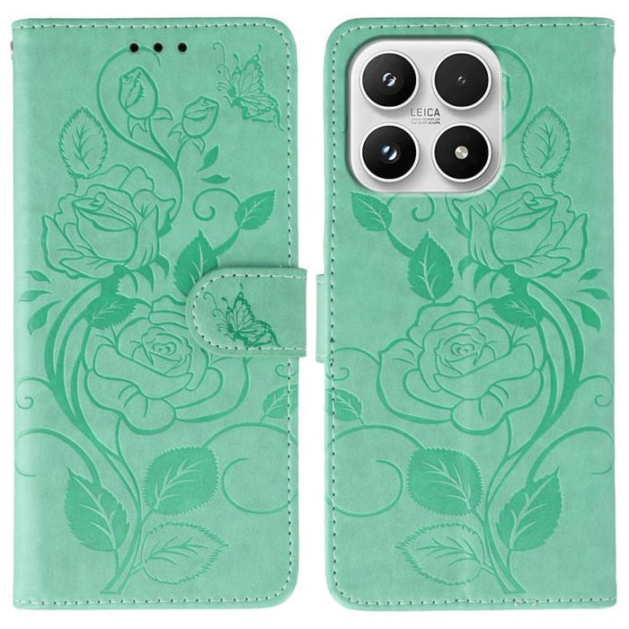 Funda de teléfono de piel con relieve de mariposa rosa, For Xiaomi 17 Pro, For Xiaomi 17, For Xiaomi 15T Pro 5G, For Xiaomi 15T 5G
