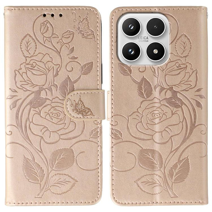 Funda de teléfono de piel con relieve de mariposa rosa, For Xiaomi 17 Pro, For Xiaomi 17, For Xiaomi 15T Pro 5G, For Xiaomi 15T 5G