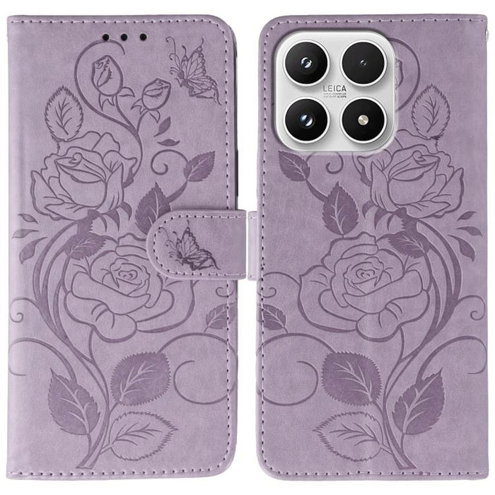 Funda de teléfono de piel con relieve de mariposa rosa, For Xiaomi 17 Pro, For Xiaomi 17, For Xiaomi 15T Pro 5G, For Xiaomi 15T 5G