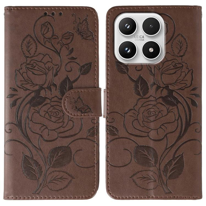 Funda de teléfono de piel con relieve de mariposa rosa, For Xiaomi 17 Pro, For Xiaomi 17, For Xiaomi 15T Pro 5G, For Xiaomi 15T 5G