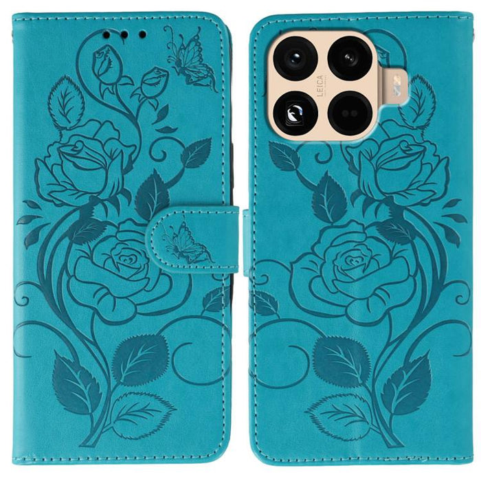 Funda de teléfono de piel con relieve de mariposa rosa, For Xiaomi 17 Pro, For Xiaomi 17, For Xiaomi 15T Pro 5G, For Xiaomi 15T 5G