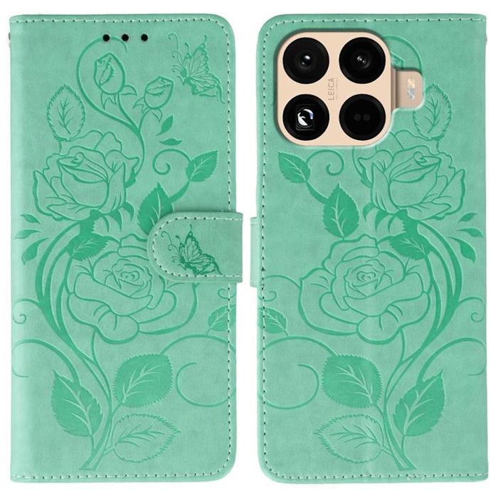 Funda de teléfono de piel con relieve de mariposa rosa, For Xiaomi 17 Pro, For Xiaomi 17, For Xiaomi 15T Pro 5G, For Xiaomi 15T 5G