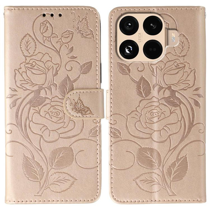 Funda de teléfono de piel con relieve de mariposa rosa, For Xiaomi 17 Pro, For Xiaomi 17, For Xiaomi 15T Pro 5G, For Xiaomi 15T 5G