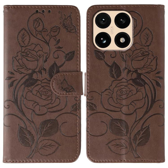 Funda de teléfono de piel con relieve de mariposa rosa, For Xiaomi 17 Pro, For Xiaomi 17, For Xiaomi 15T Pro 5G, For Xiaomi 15T 5G