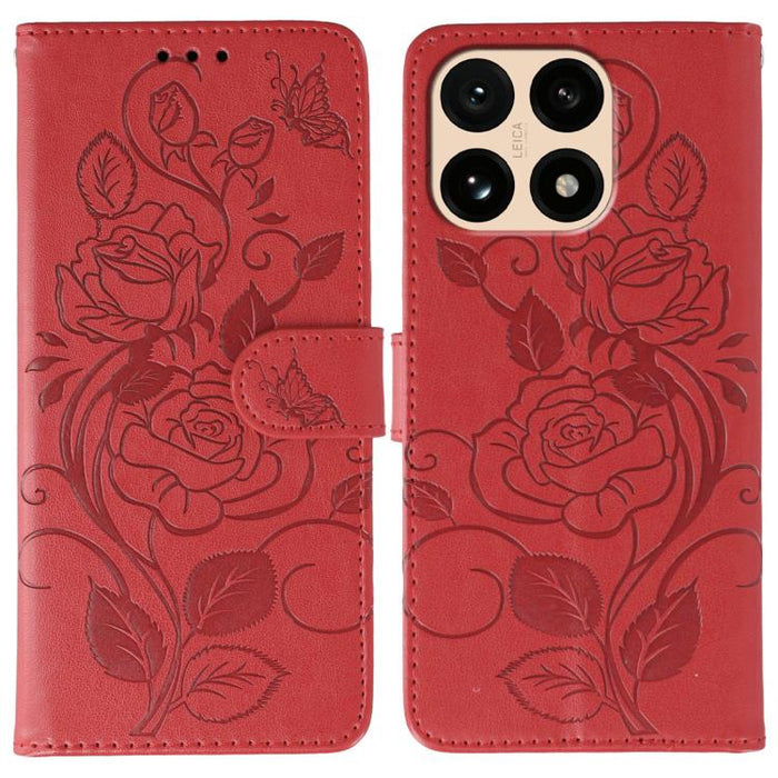 Funda de teléfono de piel con relieve de mariposa rosa, For Xiaomi 17 Pro, For Xiaomi 17, For Xiaomi 15T Pro 5G, For Xiaomi 15T 5G