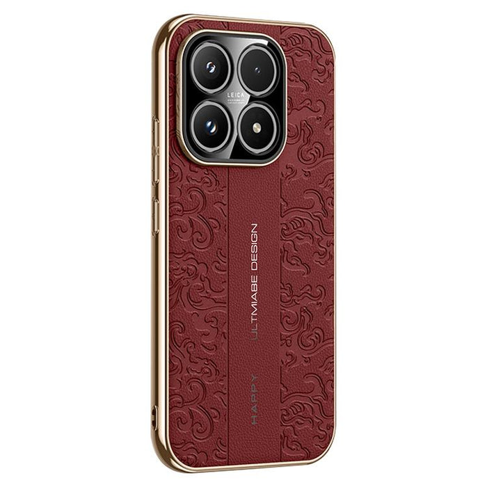 Funda para teléfono de PC de cuero liso con estampado de dragón de nubes, For Xiaomi 17 Pro Max, For Xiaomi 17 Pro, For Xiaomi 17