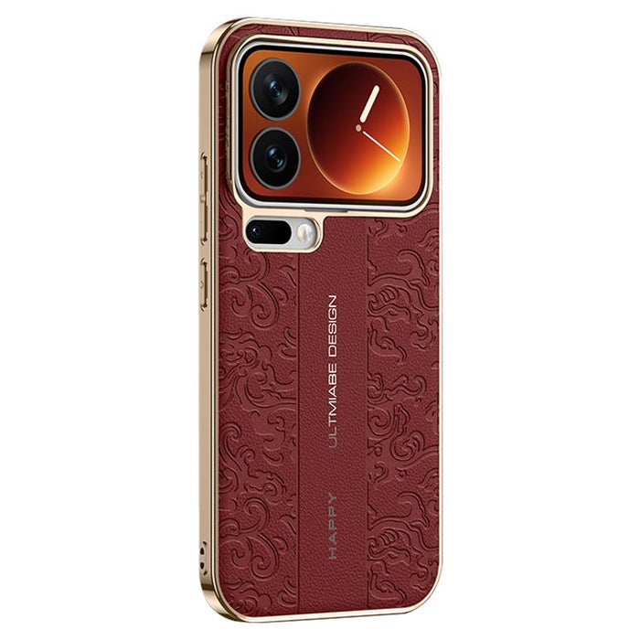 Funda para teléfono de PC de cuero liso con estampado de dragón de nubes, For Xiaomi 17 Pro Max, For Xiaomi 17 Pro, For Xiaomi 17