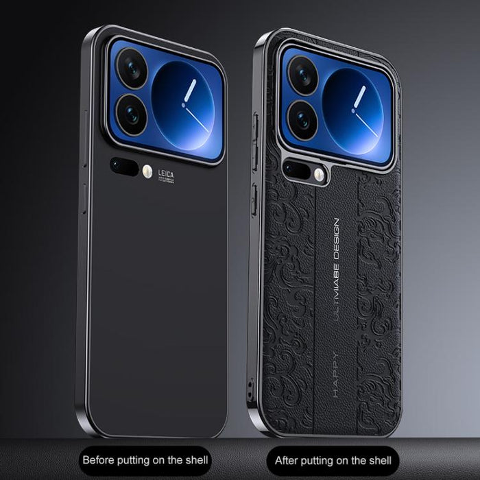 Funda para teléfono de PC de cuero liso con estampado de dragón de nubes, For Xiaomi 17 Pro Max, For Xiaomi 17 Pro, For Xiaomi 17