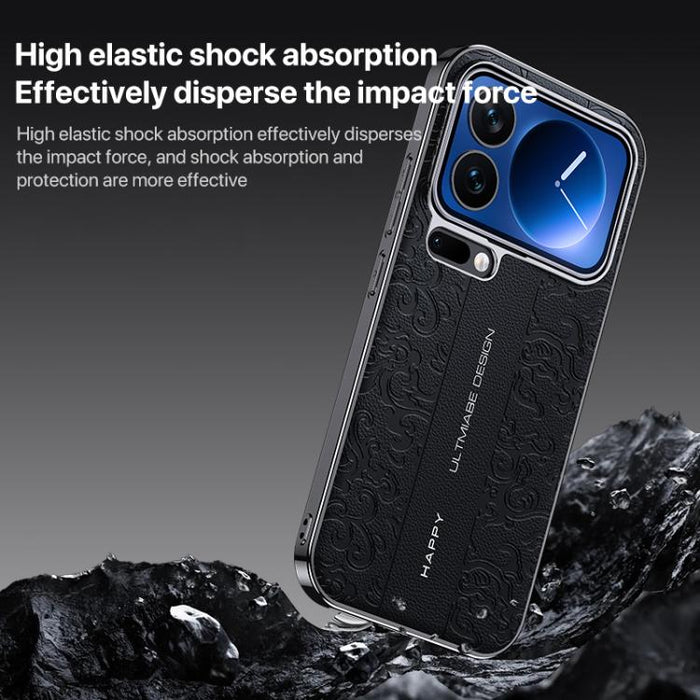 Funda para teléfono de PC de cuero liso con estampado de dragón de nubes, For Xiaomi 17 Pro Max, For Xiaomi 17 Pro, For Xiaomi 17