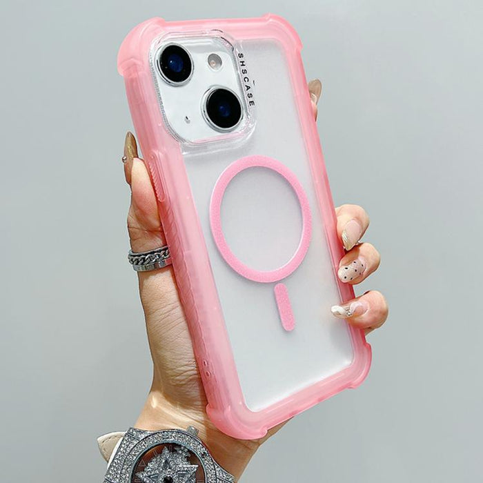 Transparent Matte TPU Hybrid PC 3-in-1 MagSafe Phone Case, For iPhone 13 Pro Max, For iPhone 13 Pro, For iPhone 13, For iPhone 12 Pro Max
