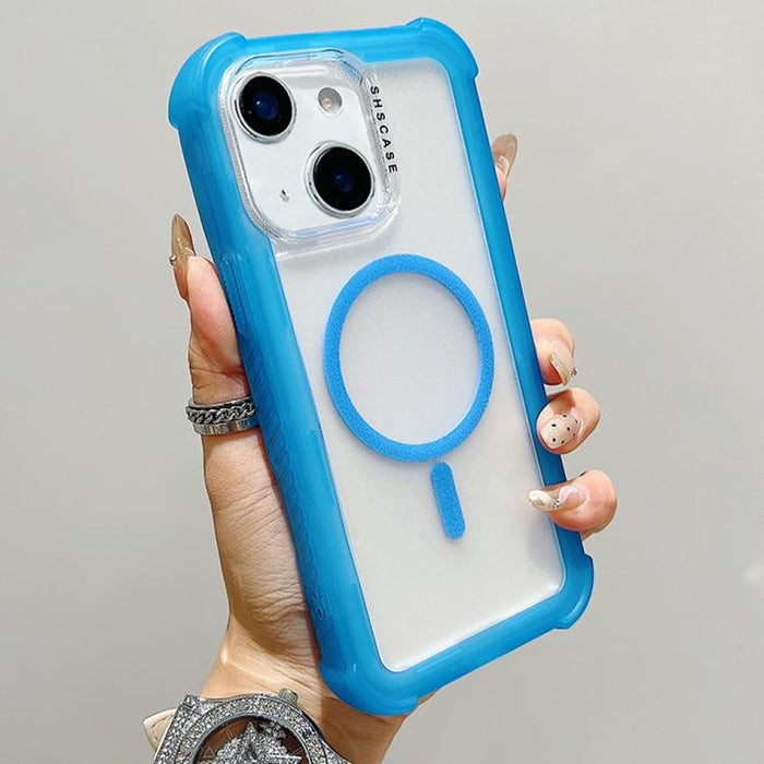 Transparent Matte TPU Hybrid PC 3-in-1 MagSafe Phone Case, For iPhone 13 Pro Max, For iPhone 13 Pro, For iPhone 13, For iPhone 12 Pro Max