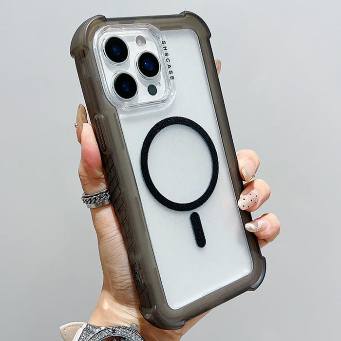 Transparent Matte TPU Hybrid PC 3-in-1 MagSafe Phone Case, For iPhone 13 Pro Max, For iPhone 13 Pro, For iPhone 13, For iPhone 12 Pro Max