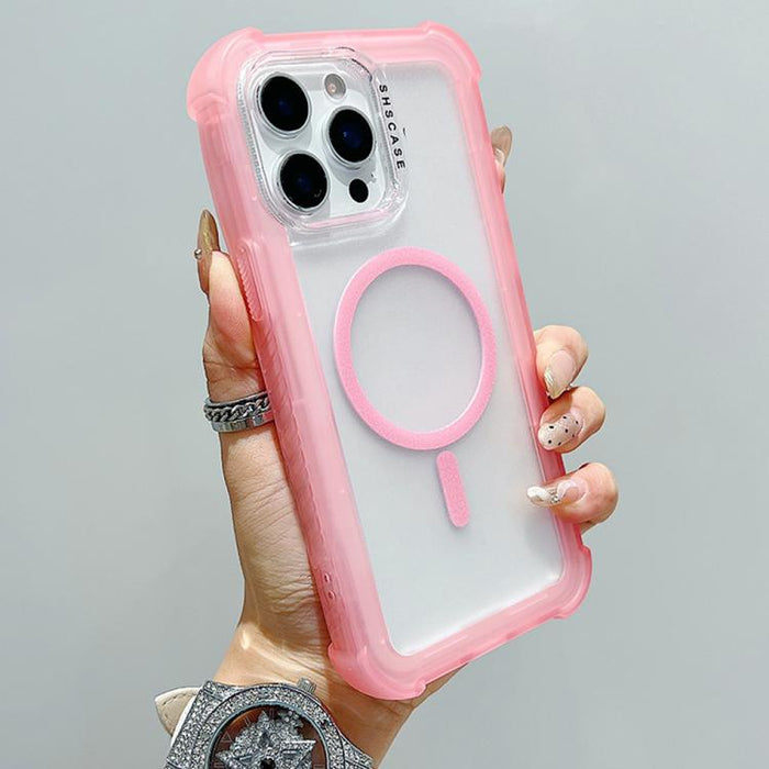 Transparent Matte TPU Hybrid PC 3-in-1 MagSafe Phone Case, For iPhone 13 Pro Max, For iPhone 13 Pro, For iPhone 13, For iPhone 12 Pro Max