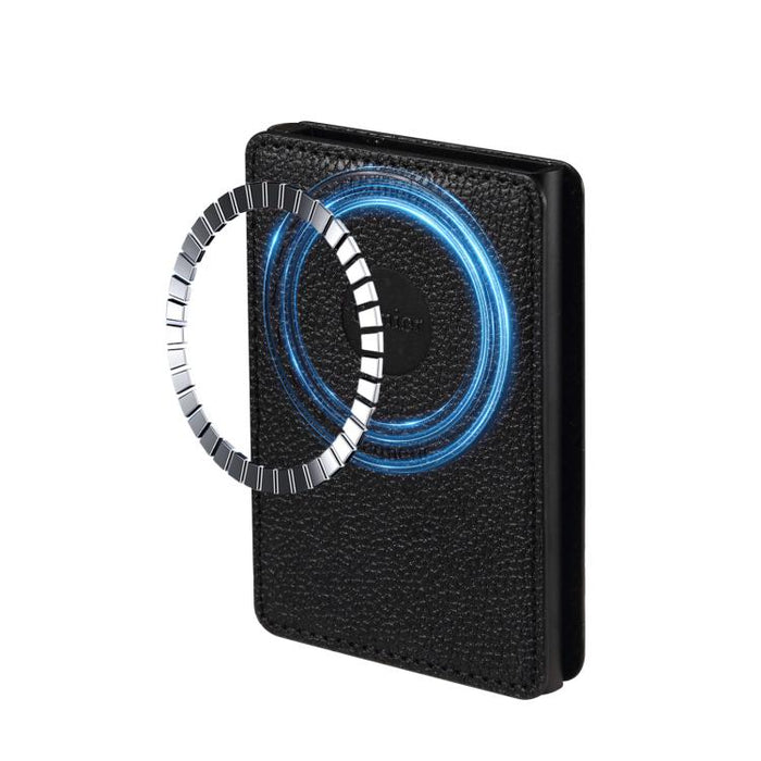 Denior V24 Litchi Texture MagSafe Wallet PU Leather Card Holder Bag, V24