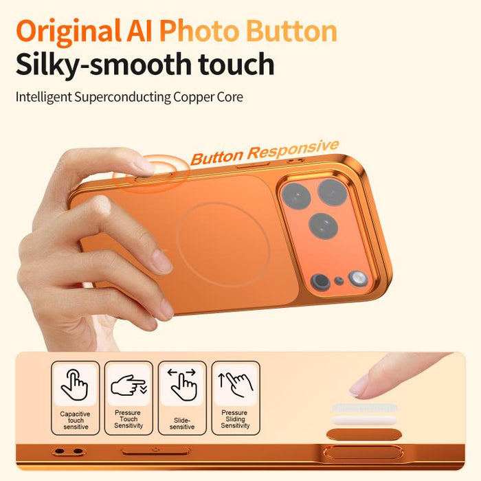 Corning Glass Plating Large Window MagSafe Phone Case, For iPhone 11 Pro Max, For iPhone 11
