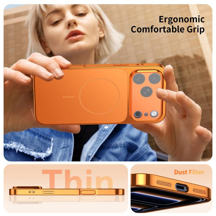 Corning Glass Plating Large Window MagSafe Phone Case, For iPhone 11 Pro Max, For iPhone 11