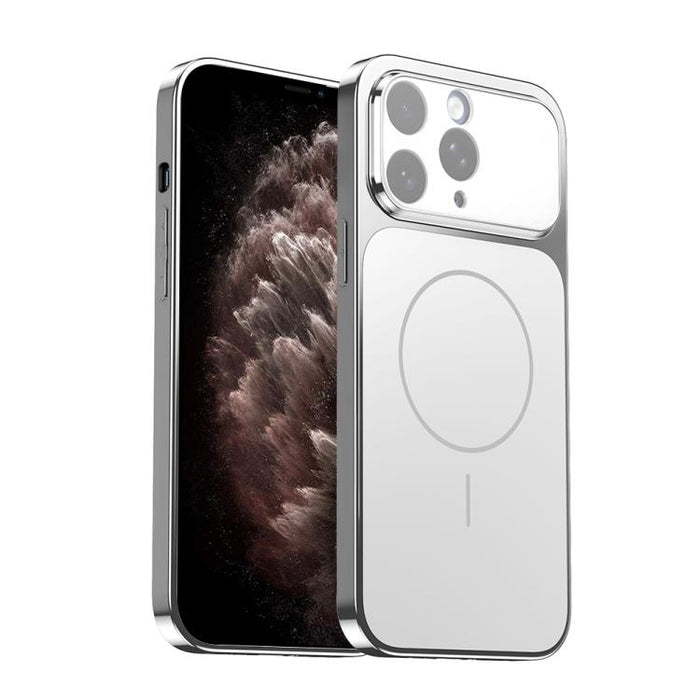 Corning Glass Plating Large Window MagSafe Phone Case, For iPhone 11 Pro Max, For iPhone 11