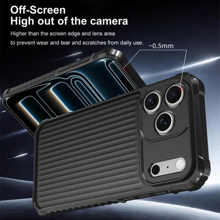 War Shadow Stripe Series Airbag Frosted Shockproof Phone Case, For iPhone 17 Pro Max, For iPhone 17 Pro