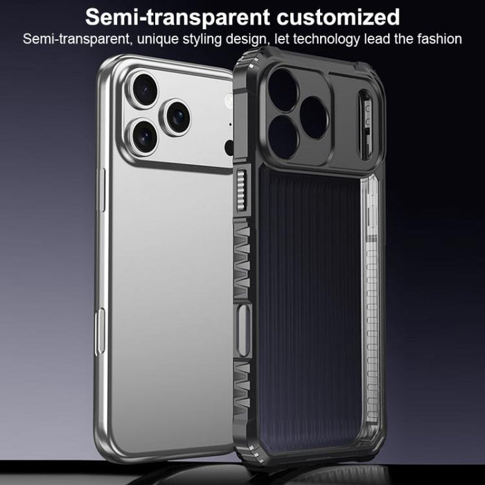 War Shadow Stripe Series Airbag Frosted Shockproof Phone Case, For iPhone 17 Pro Max, For iPhone 17 Pro