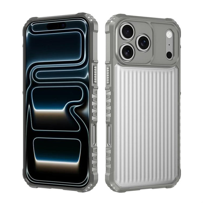 War Shadow Stripe Series Airbag Frosted Shockproof Phone Case, For iPhone 17 Pro Max, For iPhone 17 Pro