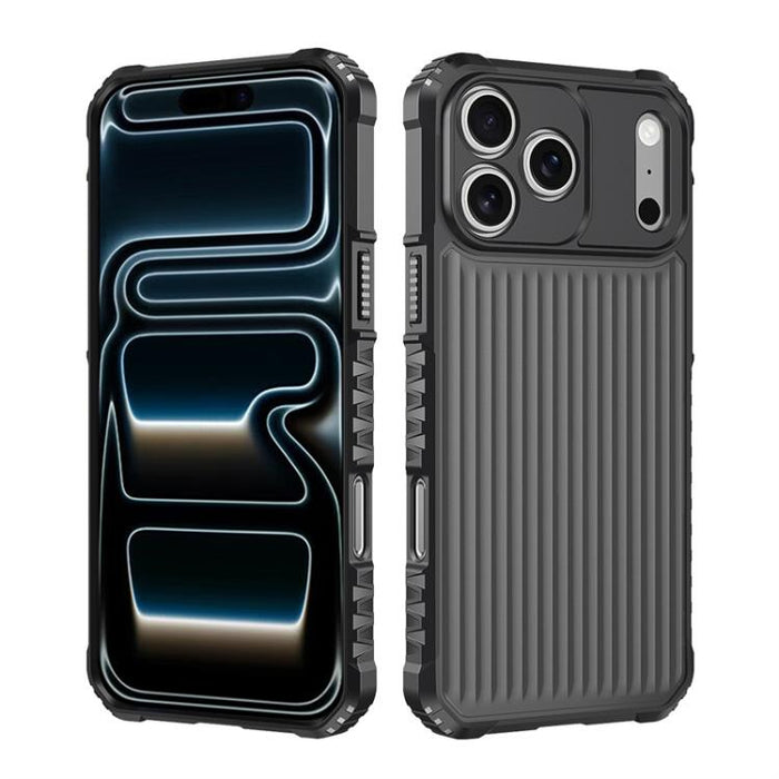 War Shadow Stripe Series Airbag Frosted Shockproof Phone Case, For iPhone 17 Pro Max, For iPhone 17 Pro
