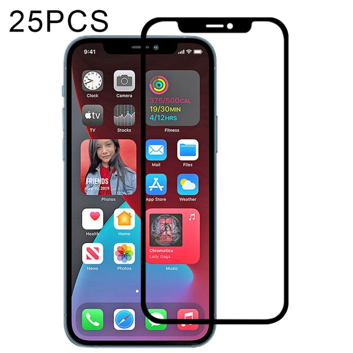 Película de vidrio templado de pantalla completa con pegamento completo de 25 piezas, For iPhone 12 mini (25 PCS), For iPhone 12 / 12 Pro (25 PCS), For iPhone 12 Pro Max (25 PCS)