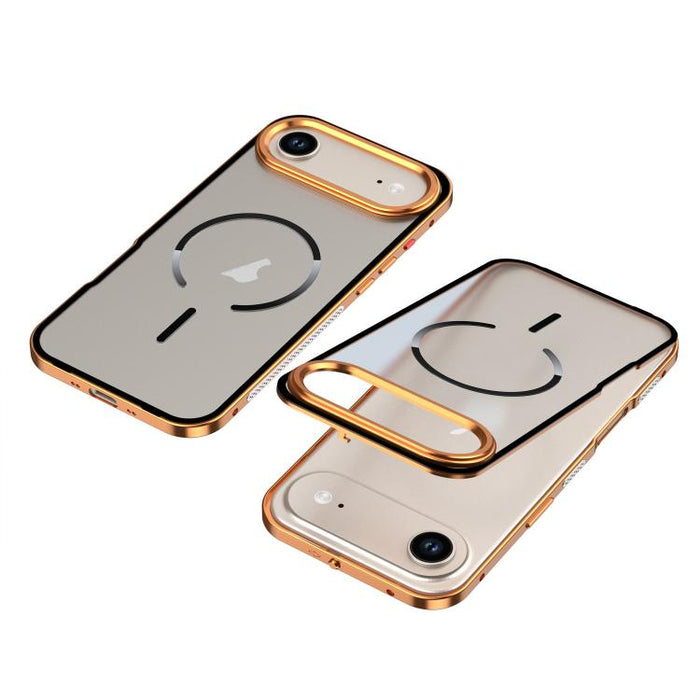 Single-sided Snap Buckle Metal Frame Frosted MagSafe Phone Case, For iPhone Air