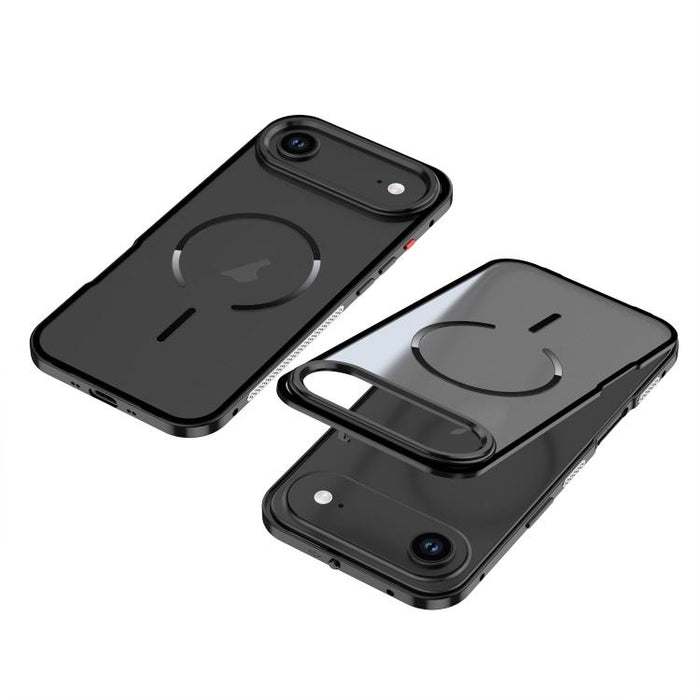 Single-sided Snap Buckle Metal Frame Frosted MagSafe Phone Case, For iPhone Air