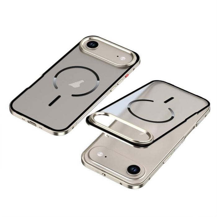 Single-sided Snap Buckle Metal Frame Frosted MagSafe Phone Case, For iPhone Air