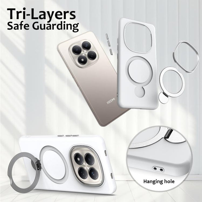 Funda híbrida de TPU y PC con soporte de anillo pivotante Gen1.5 para teléfono, For Redmi Note 15 Pro+ 5G Global 163.3mm, For Redmi Note 15 Global / Poco M8 5G, For Redmi Note 15 Pro 4G Global 163.2mm, For Redmi Note 15 Pro 5G Global 163.6mm           ...