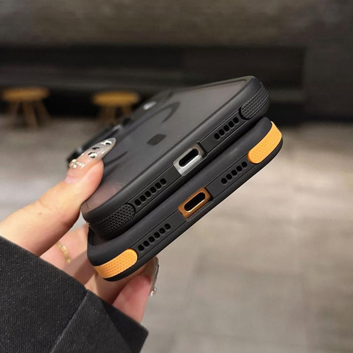 Skin Feel Frosted Metal Lens Holder MagSafe Magnetic Phone Case, For iPhone 14 Pro Max, For iPhone 13 Pro Max, For iPhone 13 Pro, For iPhone 13, For iPhone 12, For iPhone 12 Pro Max, For iPhone 12 Pro, For iPhone 11