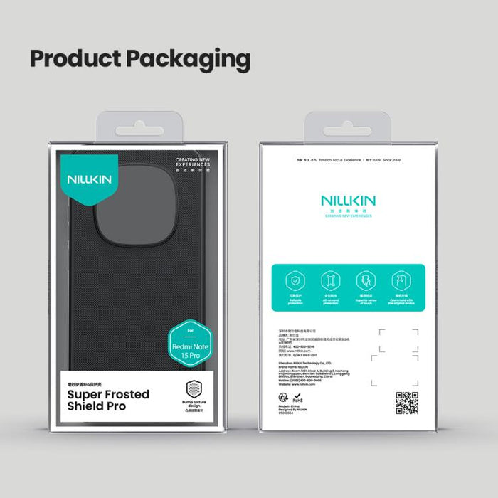 Funda para teléfono NILLKIN Frosted Shield Pro de PC + TPU, For Redmi Note 15 Pro+ 5G Global 163.3mm, For Redmi K90 Pro Max/Poco F8 Ultra, For Redmi K90 / Poco F8 Pro, For Redmi Note 15 Pro 5G Global 163.6mm