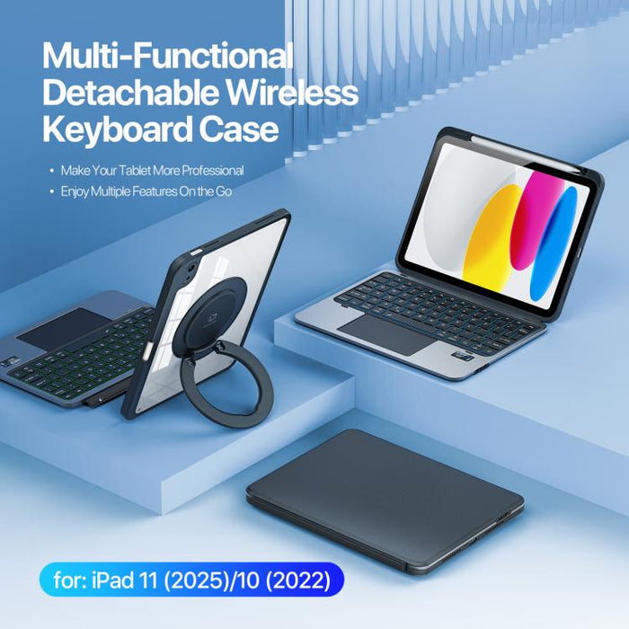 DUX DUCIS VK Series Multi-Functional Detachable Wireless Keyboard & Tablet Case, For iPad 2025 / 2022, For iPad Air 11 2024 / 2025 / Air 4 / 5, For iPad Pro 11 2024, For iPad Pro 11 2020 / 2021 / 2022