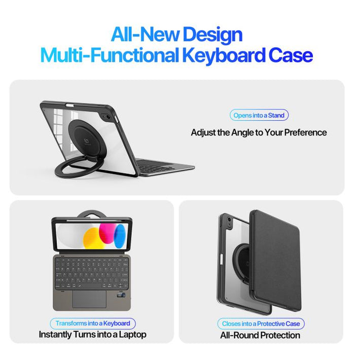DUX DUCIS VK Series Multi-Functional Detachable Wireless Keyboard & Tablet Case, For iPad 2025 / 2022, For iPad Air 11 2024 / 2025 / Air 4 / 5, For iPad Pro 11 2024, For iPad Pro 11 2020 / 2021 / 2022