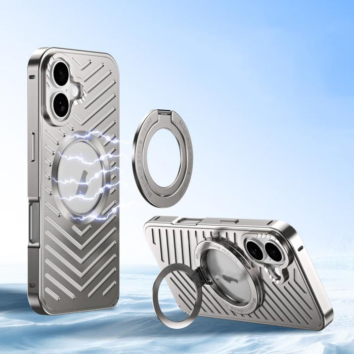 Cooling MagSafe Magnetic Holder Metal Phone Case, For iPhone 17 Pro Max, For iPhone 17 Pro, For iPhone 17