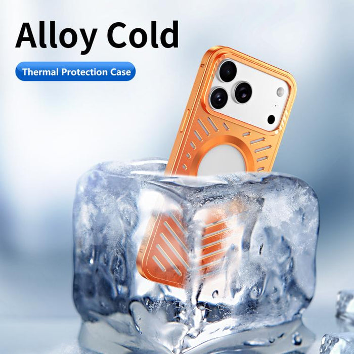Cooling MagSafe Magnetic Holder Metal Phone Case, For iPhone 17 Pro Max, For iPhone 17 Pro, For iPhone 17