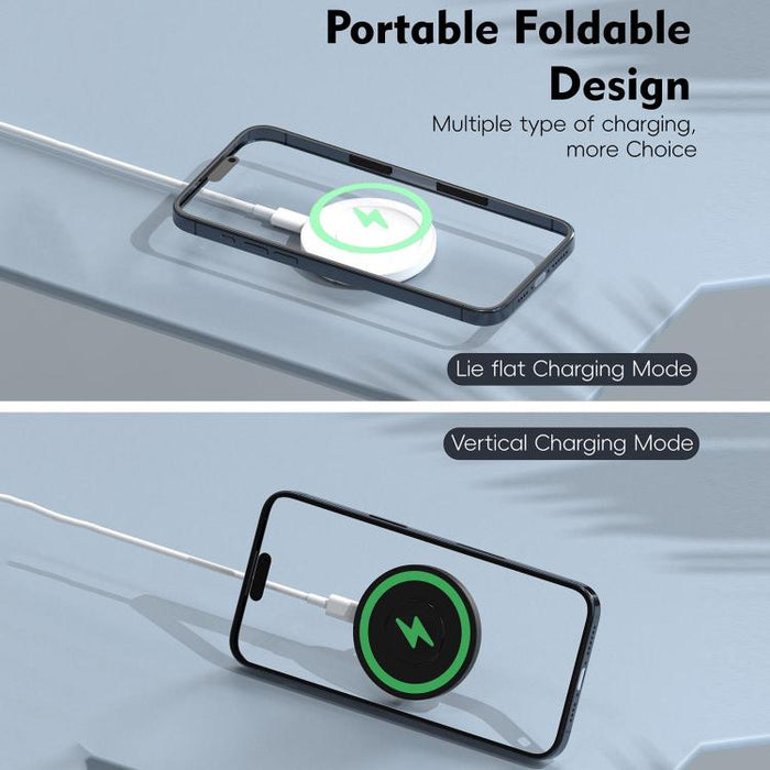 15W Multi-function Magnetic Wireless Charger with Fold Stand