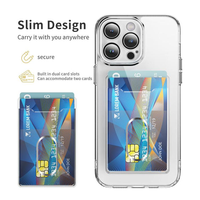 Vertical Card Slots Type B MagSafe Magnetic Ring Phone Back Sticker Card Holders