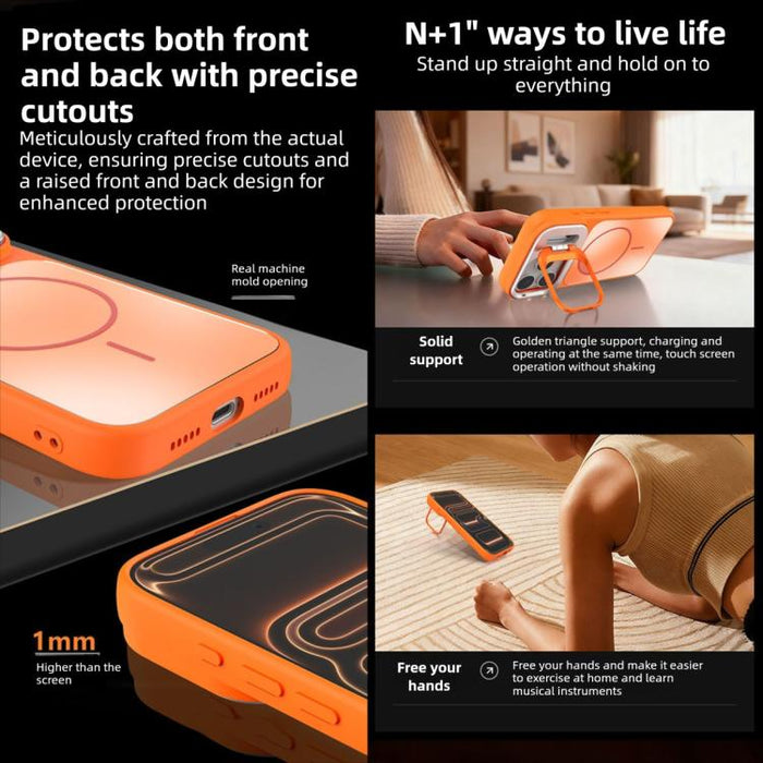 AG Frosted Lens Holder MagSafe Phone Case, For iPhone 12 Pro Max, For iPhone 12 Pro, For iPhone 11