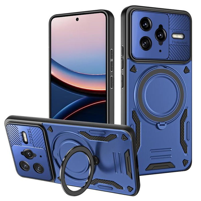 Funda para teléfono MagSafe 2 en 1 de TPU con soporte giratorio, For Xiaomi 17 Pro Max, For Xiaomi 17, For Xiaomi Poco F7 Ultra / Redmi K80 Pro