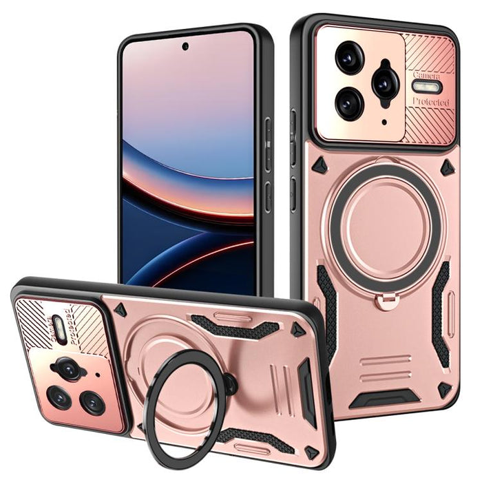 Funda para teléfono MagSafe 2 en 1 de TPU con soporte giratorio, For Xiaomi 17 Pro Max, For Xiaomi 17, For Xiaomi Poco F7 Ultra / Redmi K80 Pro