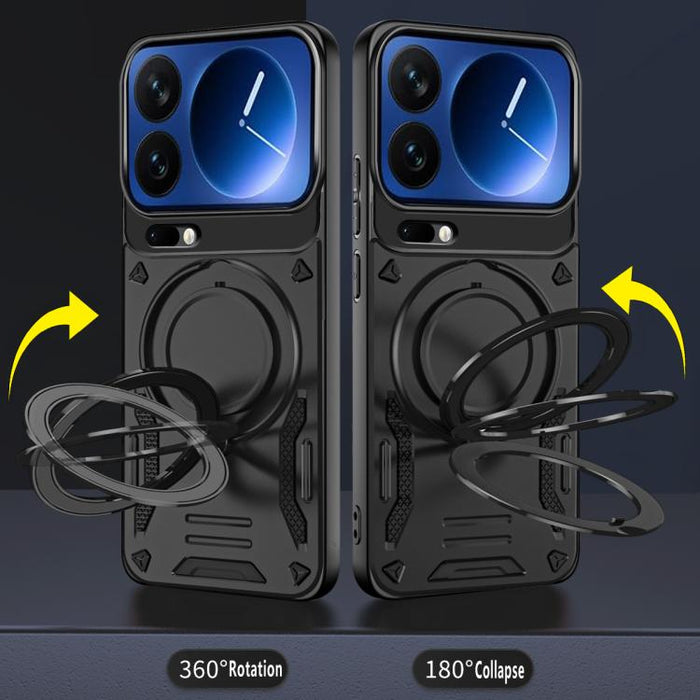 Funda para teléfono MagSafe 2 en 1 de TPU con soporte giratorio, For Xiaomi 17 Pro Max, For Xiaomi 17, For Xiaomi Poco F7 Ultra / Redmi K80 Pro