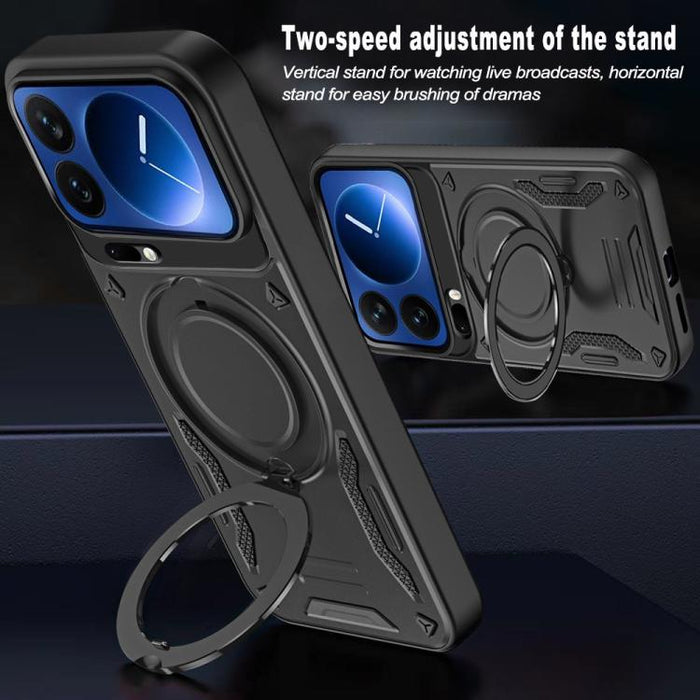 Funda para teléfono MagSafe 2 en 1 de TPU con soporte giratorio, For Xiaomi 17 Pro Max, For Xiaomi 17, For Xiaomi Poco F7 Ultra / Redmi K80 Pro