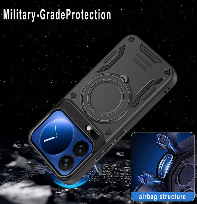 Funda para teléfono MagSafe 2 en 1 de TPU con soporte giratorio, For Xiaomi 17 Pro Max, For Xiaomi 17, For Xiaomi Poco F7 Ultra / Redmi K80 Pro